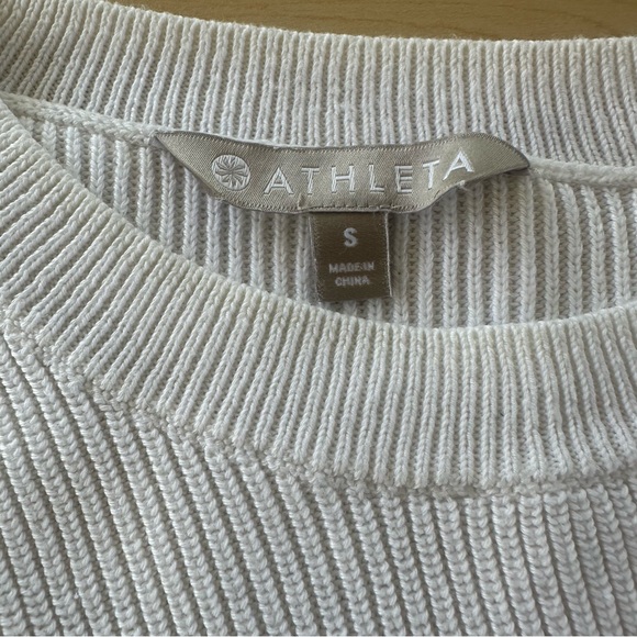 Athleta Rest Day Asym Crewneck Sweater In Sea Salt - Picture 3 of 7